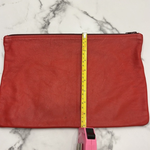 American Apparel leather clutch red 9X 13 - Picture 5 of 5